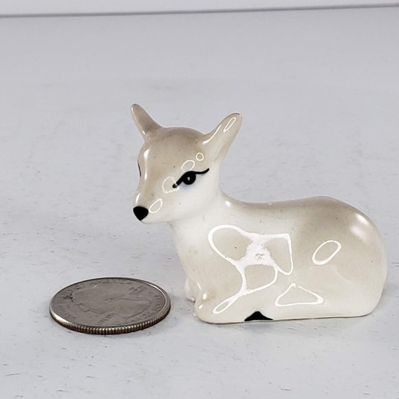 Vintage Szeiler England Deer Fawn Miniature Figurine Lying Down - Picture 6 of 6